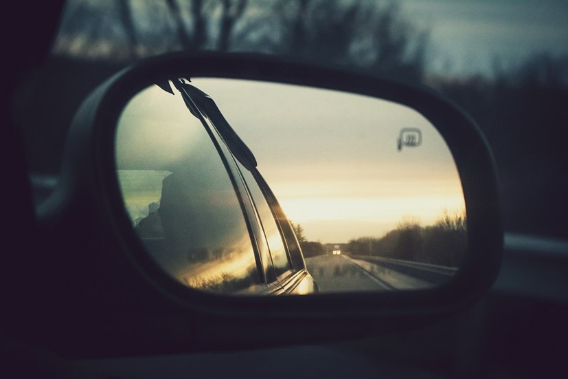 rear view mirror on side of car